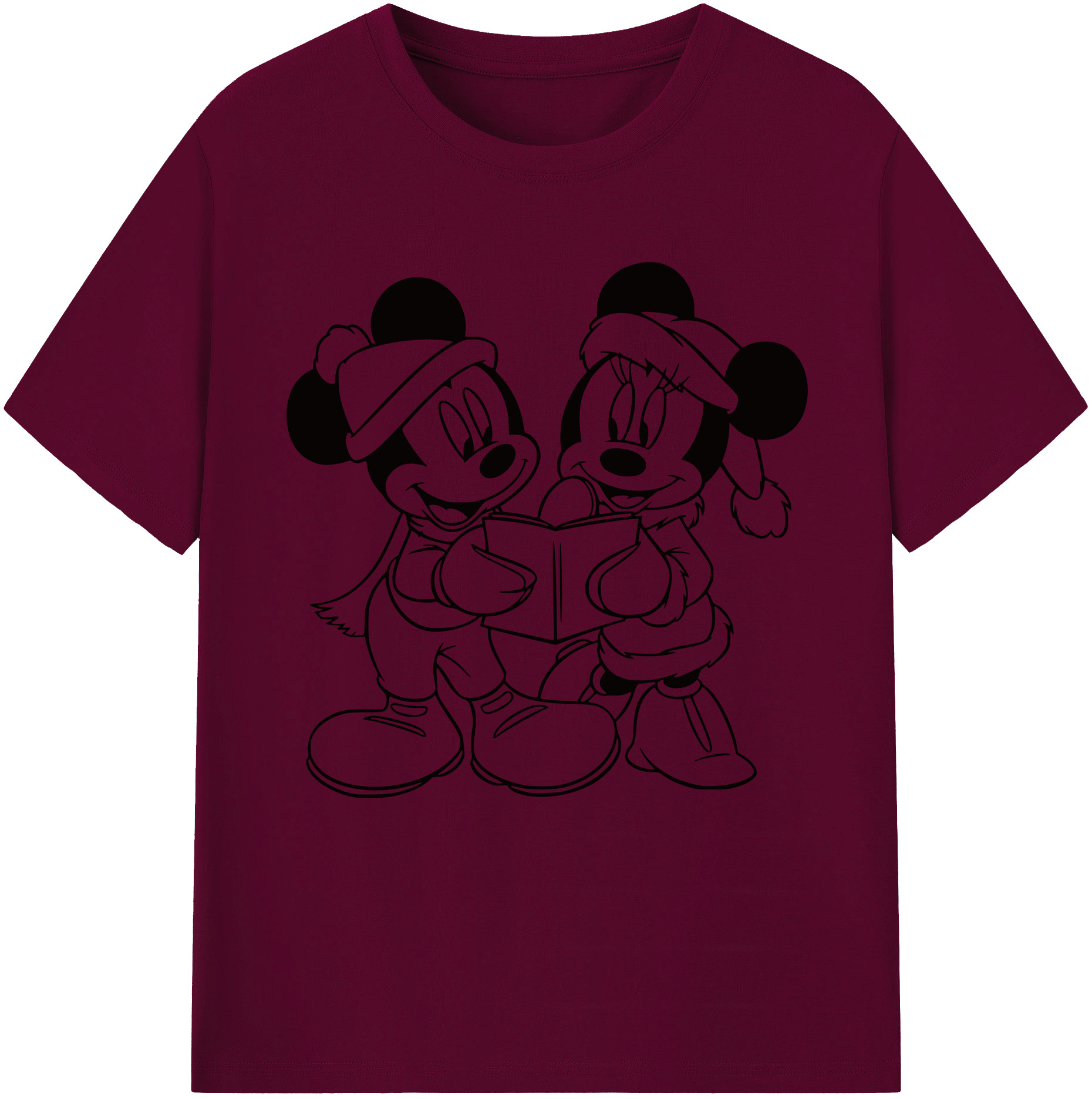 （画像用） ミッキーマウス Mickey Mouse レディースカジュアルプリントTシャツ（綿100％）